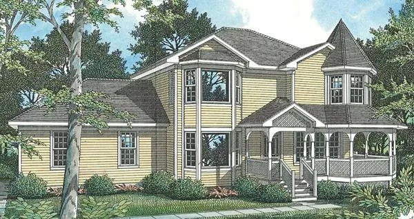 image of small victorian house plan 8249